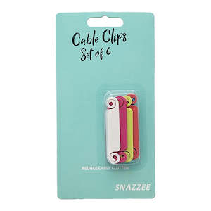 5 Clearance: Snazzee Cable Clips/Ties Set of 6
