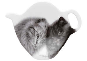 5 Clearance: Tea Bag Holder, Feline Friends Bonding Buddies