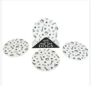 Kitchen: Coasters Set of 4 - Dog Round