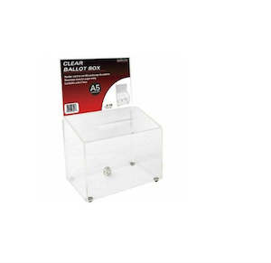 Ballot Box, Desktop, Key Lock, Small, A5  Clear