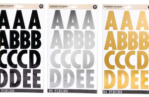 Stationary: Stickers Alphabet Sheet Large 94pc