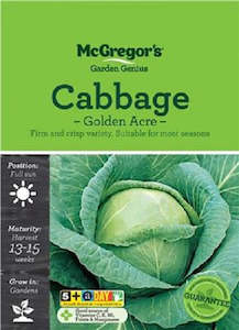 Vegetable Seeds, McGregor's, Cabbage Golden Acre