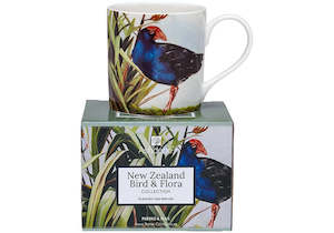 7 50 Clearance: City Mug, NZ Bird & Flora Pukeko