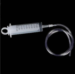 Transparent Syringe, 100ml (With approx. 45cm Feeding Tube)