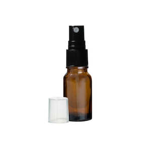 Industrial: Amber Glass 10ml Fine Mist Bottle W/Lid