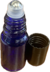 Euro Blue Bottle, 10mls W Roller, & Cap