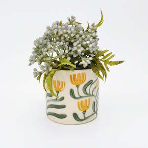 Garden: Pilbra Vessel Green & Yellow XS 7cm