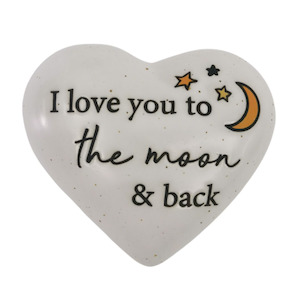 Home Decorating Interior Design: I love you Heart Stone White 8cm
