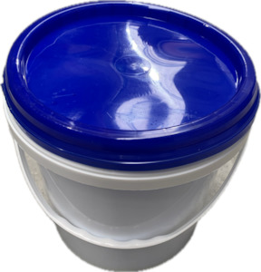 Top Pail 4L White W Blue Lid