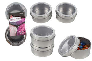 Craft Tin 6x3cm With Window