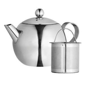 Nouveau Teapot With Laser Etched Infuser - 500ml - Stainless Steel