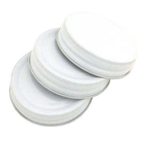 Kates Jar Lids Set of 3 White 8cm fits 006