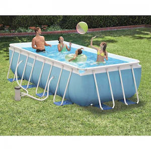 Pool Se: Intex Prism Frame Rectangular Pool Set 16ft (4.88m x 2.44m x 1.07m / 16ft x 8ft x 42in)