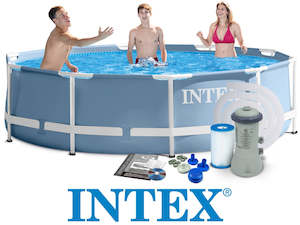 Pool Se: Intex Prism Frame Round Pool Set 12ft (366cm x 76cm / 12ft x 30in)
