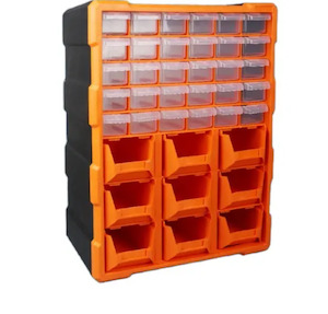 Commercial Storage Crates And Storage Bins: QS Multi Parts Container Stacked Bins W Drawers
