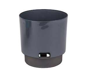 Décor Watermatic™ Round Self-Watering Plant Pot - Pewter, 170mm