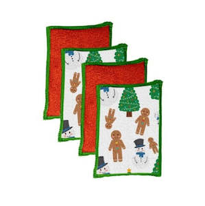 Christmas Tree Microfibre SpongesSingle