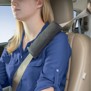 White Magic Seat Belt Pad - Deluxe Black