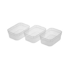 Brand Sterilite: Sterilite Set of 3 Medium Storage Trays – Clear