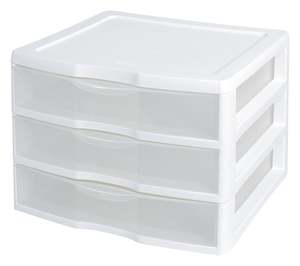 3 Drawer Unit Wide – White