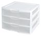 3 Drawer Unit Wide – White