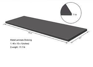 Horti Cubic Metal Shelf Black 116cm x 33cm