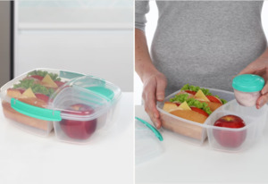 Sistema® 2L Triple Split TO GO™ with Yogurt Pot