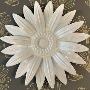 Wooden White Sunflower Wall Decor Plaque