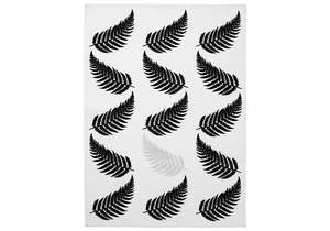 Tea Towel, Silver Fern Black