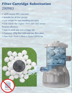 Pool Se: Fiber Ball 100g Replace Cartridge Filter