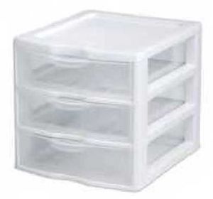 Brand Sterilite: 3 Drawer Organiser Mini White