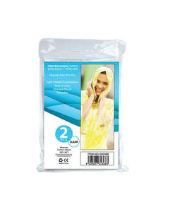 Clothing: Emergency Poncho Clear Pk of 2