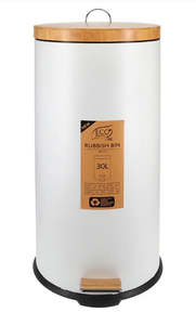 Rubbish Bins: Eco Basics Rubbish Bin 30L White