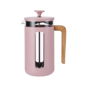 Kitchen: LC Pisa Cafetiere 3 Cup Pink Wood Handle