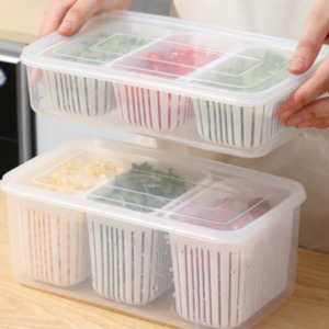 Storage: Storage Container W 3 x Drainer Baskets