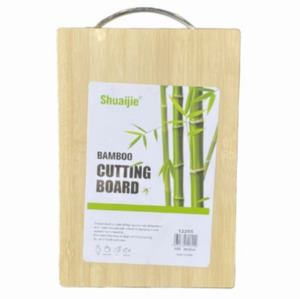 Bamboo Chopping Board W S/S Handle