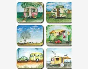 Kitchen: Placemats Vintage Caravan 36.5x27.5 cm Set of 6