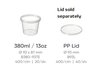 Kitchen: Bonson PP Round Container 380ml Single