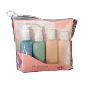4pc Traveling Bottle Set 60ml In Clear Pouch