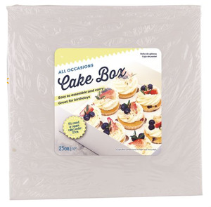 Cake Box White Cardboard 28cm