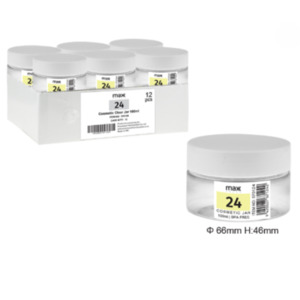 Bathroom: MAX Clear Cosmetic Jar 100ml #24