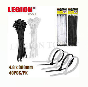 Cable Ties 4.8x300mm 40pcs/pk