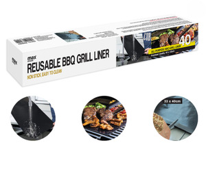 Kitchen: MC Reusable BBQ Grill Mat 33 x 40cm