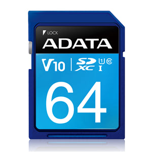 Memory Secure Digital: ADATA Premier UHS-I V10 SDXC Card 64GB