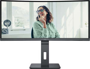 Monitors: AOC CU34P3CV 34" Curved 3440x1440 4ms HDMI DP USB 100Hz Monitor