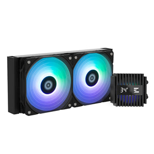 Fans: Zalman Alpha2 24 ARGB Black Liquid Cooler - Dual 120mm Fan 5yr w