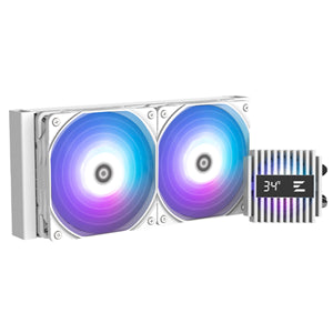 Fans: Zalman Alpha2 24 ARGB WhiteLiquid Cooler - Dual 120mm Fan 5yr w