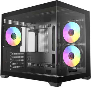 Cases Oem Pc: Raidmax i600 Plus MATX Mini-Tower Case Tempered Glass Black with ARGB