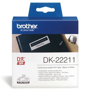 Pos Consumables: Brother DK22211 Continuous Length Paper Label Tape 29mm x 15.24m