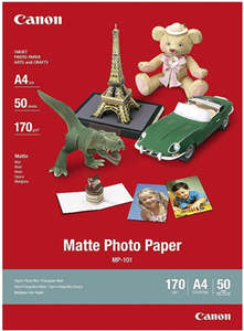 Printer Consumables: Canon MP-101 A4 Matte 170gsm Photo Paper - 50 Sheets
